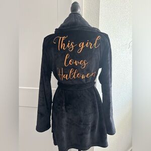 Black Velvety Halloween Robe
